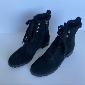 Kate Spade Raegan Shearling Lug Sole Lace-up Boots